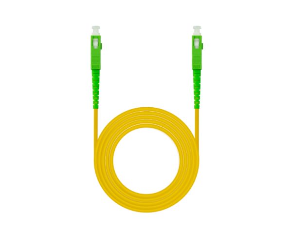 CABLE DE FIBRA OPTICA SC/APC A SC/APC SIMPLEX LSZH 120 M AMARILLO NANOCABLE