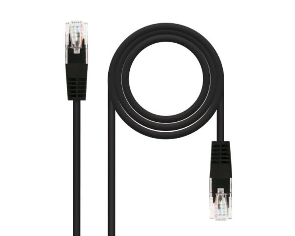 CABLE DE RED LATIGUILLO RJ45 CAT.5E UTP AW24 5 M NEGRO NANOCABLE