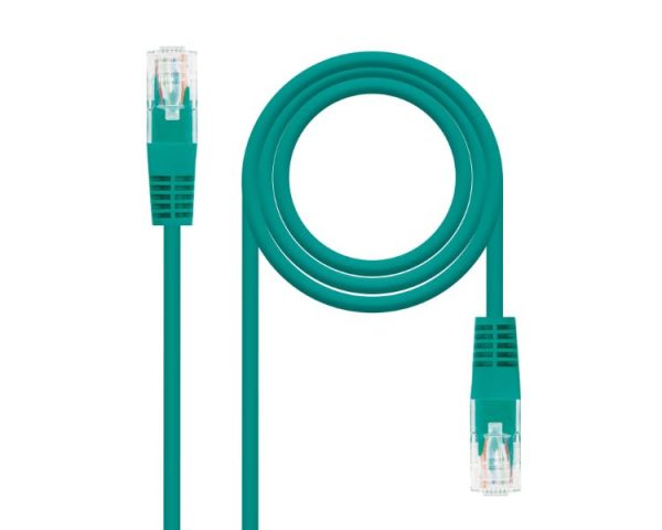 CABLE DE RED LATIGUILLO RJ45 UTP CAT6 AWG24 0.30 M VERDE NANOCABLE