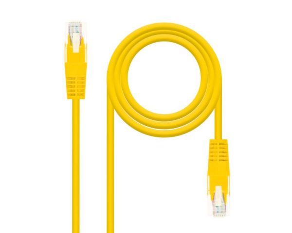 CABLE DE RED LATIGUILLO RJ45 UTP CAT6 AWG24 0.25 M AMARILLO NANOCABLE