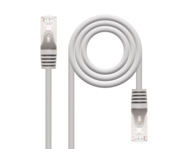 CABLE DE RED LATIGUILLO RJ45 FTP CAT6 AWG24 10 M GRIS NANOCABLE