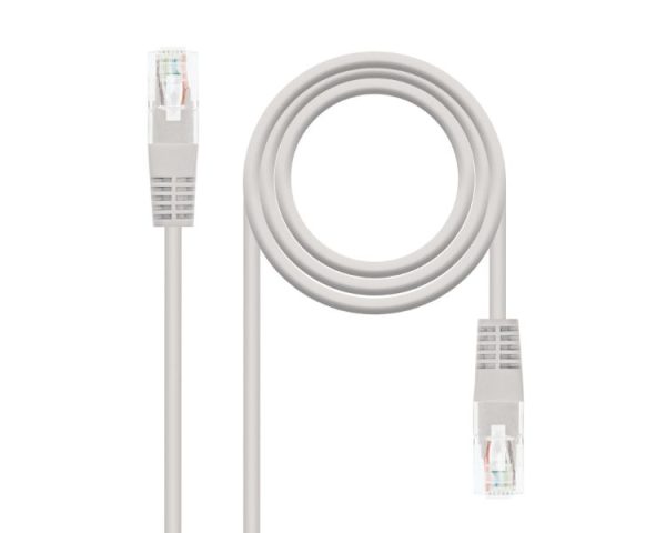 CABLE DE RED LATIGUILLO RJ45 UTP CAT6 AWG24 LSZH 5 M GRIS NANOCABLE