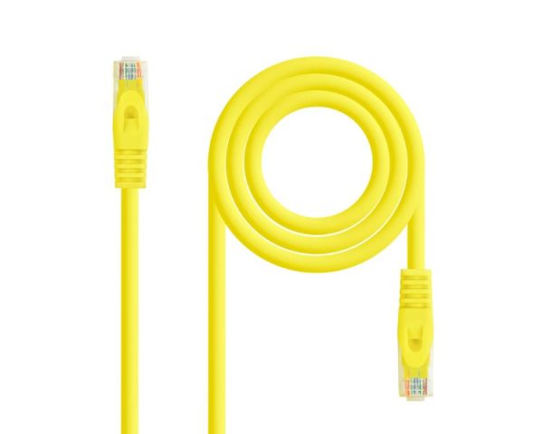 CABLE DE RED LATIGUILLO RJ45 UTP CAT6A AWG24 LSZH 0.30 M AMARILLO NANOCABLE
