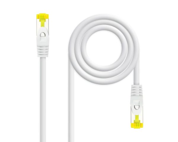 CABLE DE RED LATIGUILLO RJ45 SFTP CAT6A AWG26 0.30 M BLANCO NANOCABLE