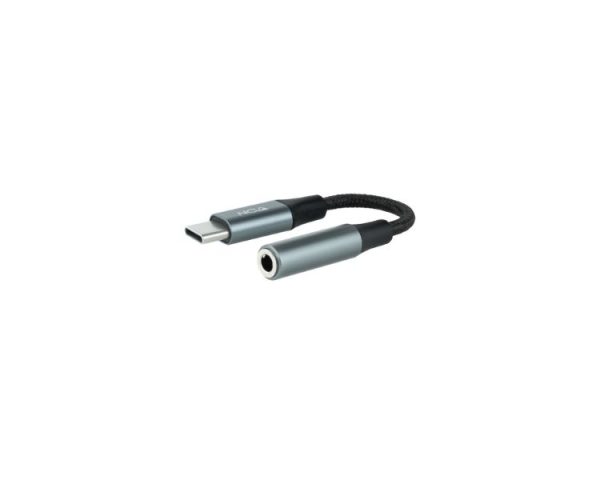 CABLE ADAPTADOR AUDIO USB-C/M A JACK 3.5/H 11CM NEGRO/GRIS NANOCABLE