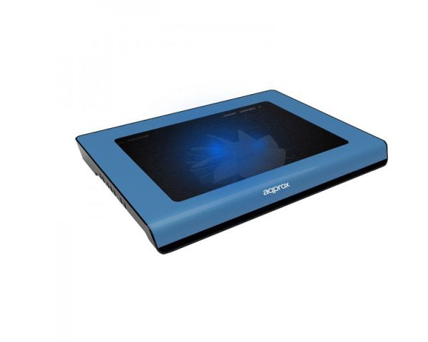 LAPTOP COOLER PAD 15.6'' 2 LEDS AZUL APPROX