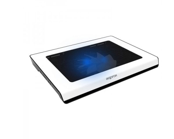 LAPTOP COOLER PAD 15.6'' 2 LEDS BLANCO APPROX