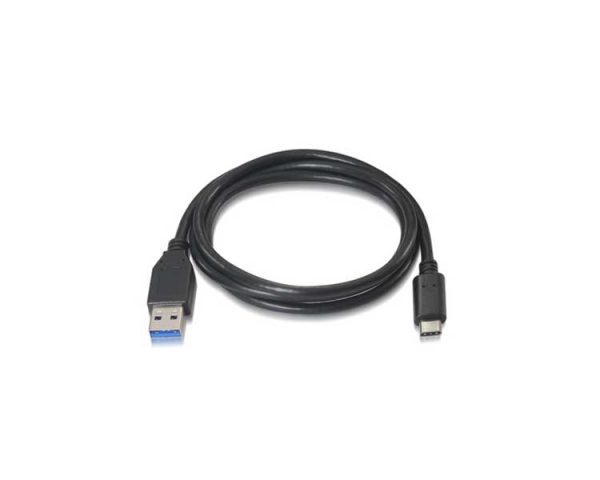 CABLE USB 3.1 GEN2 10Gbps 3A TIPO USB-C A USB-A 1.0 M NEGRO NANOCABLE