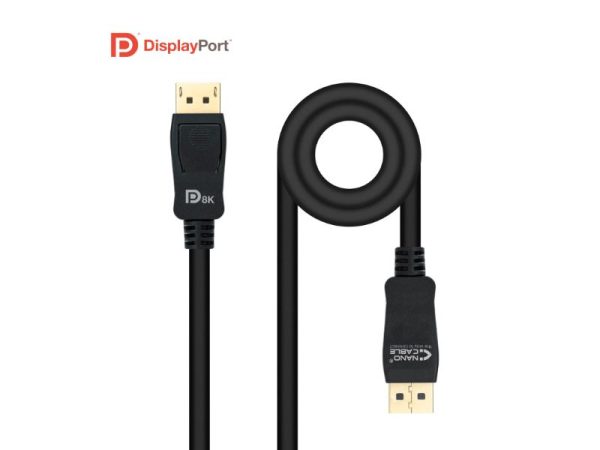 CABLE DISPLAYPORT 1.4 DP/M-DP/M NEGRO 2M NANOCABLE