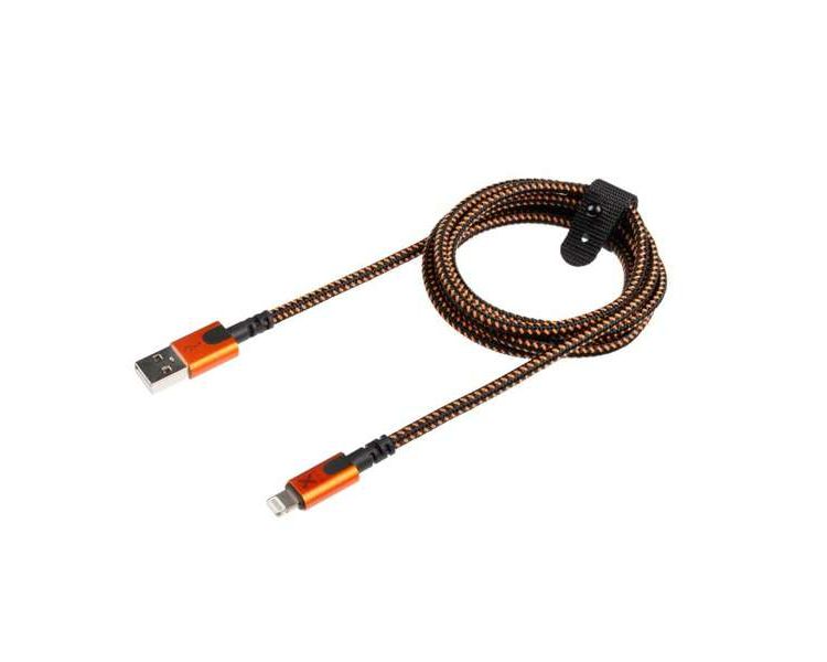 CABLE USB-A A LIGHTNING 1.5M NEGRO/NARANJA XTORM