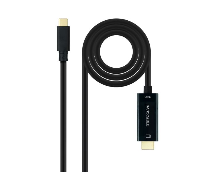 CONVERSOR USB-C A HDMI 1.4 4K 1.8M NEGRO NANOCABLE