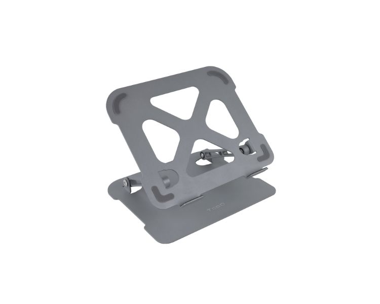 SOPORTE ELEVADOR PARA PORTATILES AJUSTABLE ERGONOMICO GRIS TOOQ