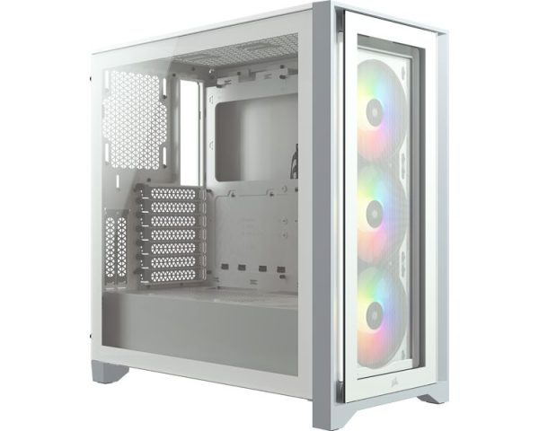 CAJA SEMITORRE ATX ICUE 4000X RGB TG WHITE CORSAIR