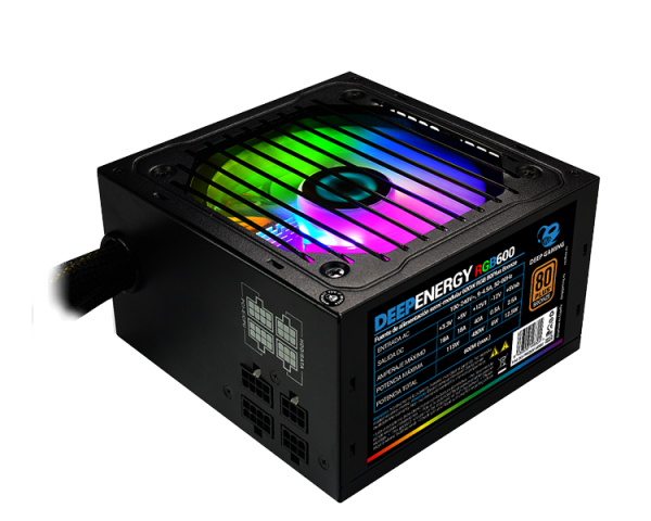 FUENTE ALIM. DEEPENERGY 600W RGB DEEPGAMING