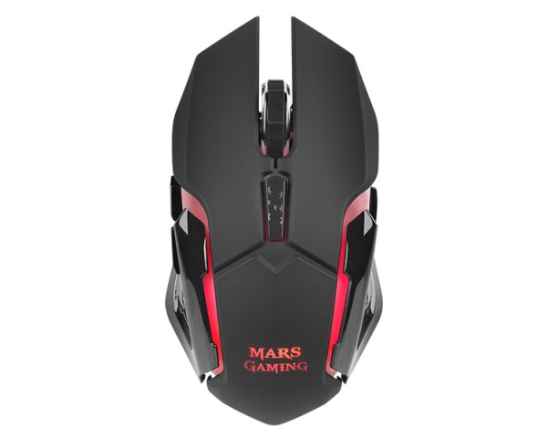 RATON OPTICO WIRELESS MMW NEGRO MARS GAMING