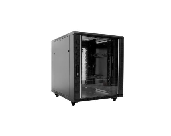 ARMARIO DE SUELO RACK 19'' 18U 600x600 PUERTA DE CRISTAL