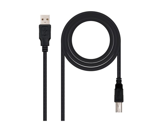 CABLE USB 2.0 IMPRESORA TIPO USB A/M-B/M 4.5 M NEGRO NANOCABLE