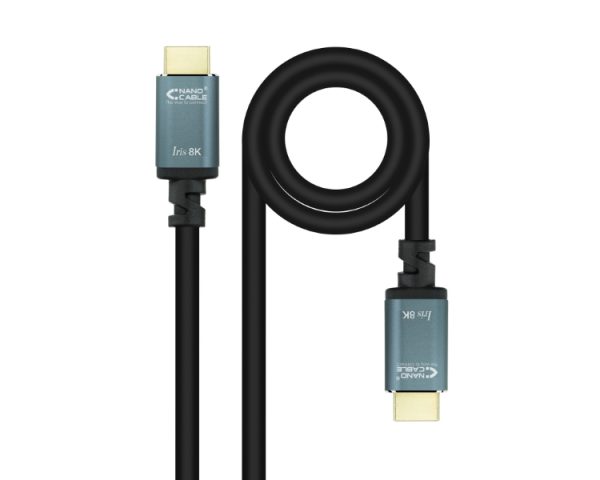 CABLE HDMI V2.1 IRIS 8K TIPO A/M-A/M NEGRO 10 M NANOCABLE