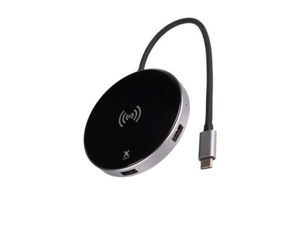 HUB 6 PUERTOS USB-C + Qi NEGRO XTORM