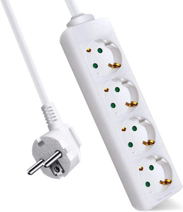 BASE MULTIPLE AVANT 4 TOMAS 1.5M BLANCO 3G 1.5MM2 MAX3680W