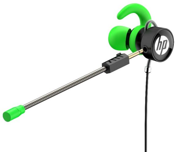 AURICULAR HP GAMING CON DOBLE MICROFONO ( EXTRAIBLE ) Y CONTROL DE VOLUMEN - VERDE - Image 4