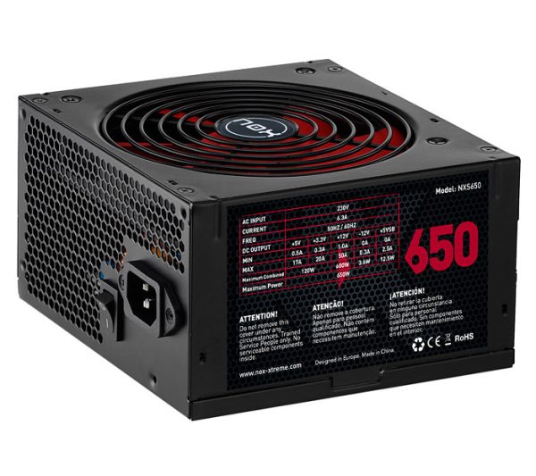 Fuente alimentacion nox nx650 atx 650w negro