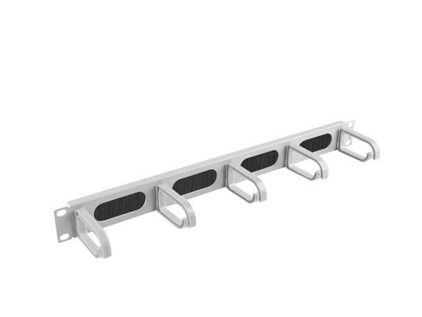 Organizador de cables lanberg 19pulgadas con brush panel 5 rings -  type b 1u gris