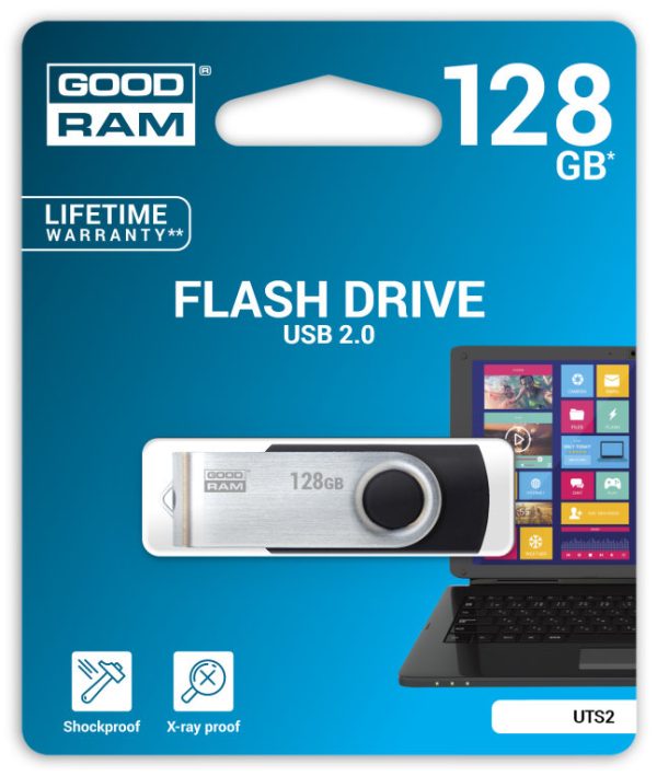 Usb 2.0 goodram 128gb uts2 negro