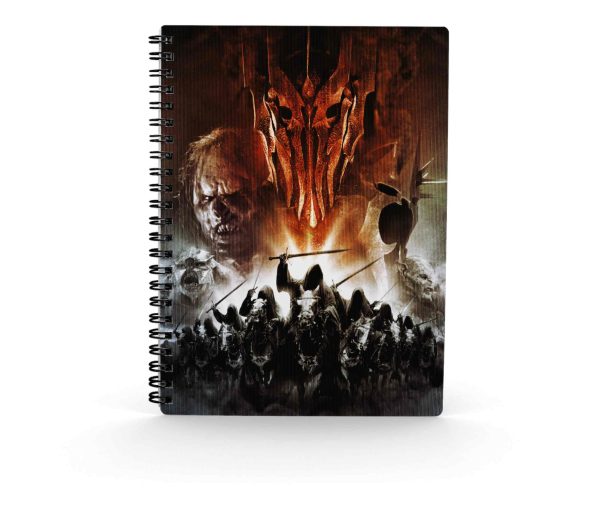 Libreta efecto 3d sd toys el señor de los anillos ejercito de mordor