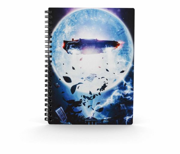 Libreta efecto 3d poster bttf delorean regreso al futuro