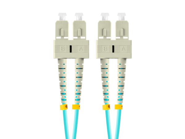 Latiguillo fibra optico sc - upc lanberg 1m multi duplex om3 50 - 125 lszh azul