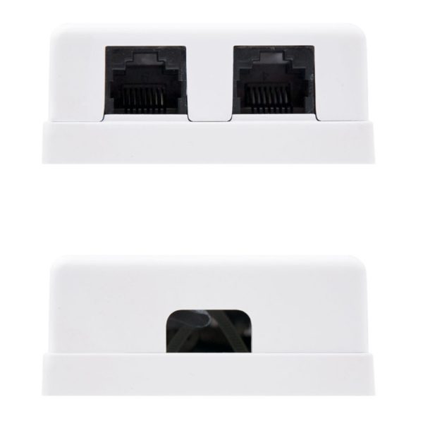 Roseta nanocable 2 tomas cat.6 utp rj45