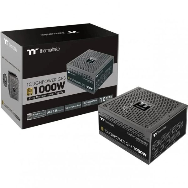 Fuente de alimentacion atx 1000w thermaltake toughpower gf3 - 80+ gold - full modular - ventilador 135mm - pcie - 5.0 - 12vhpwr