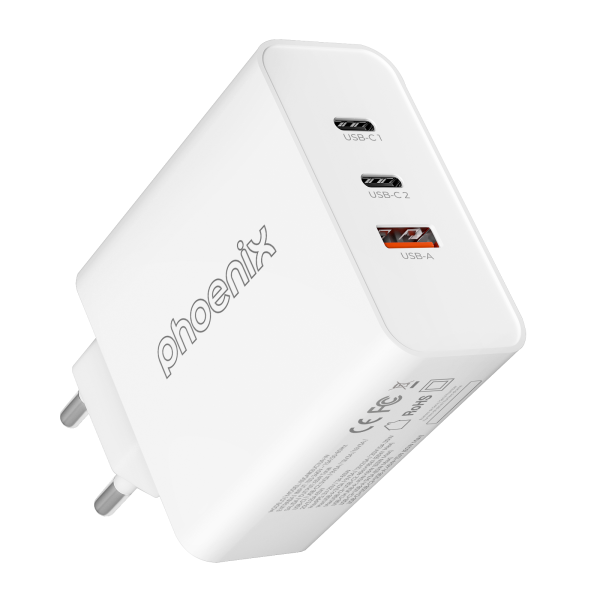 Cargador phoenix tipo c 65w para portatil tablet movil smartphone