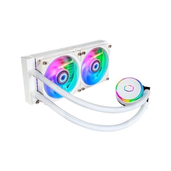 Kit refrigeracion liquida coolermaster ml pl240 flux we white argb 2 x 120mm
