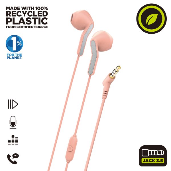 Muvit for change auriculares estéreo e56 3.5mm rosas