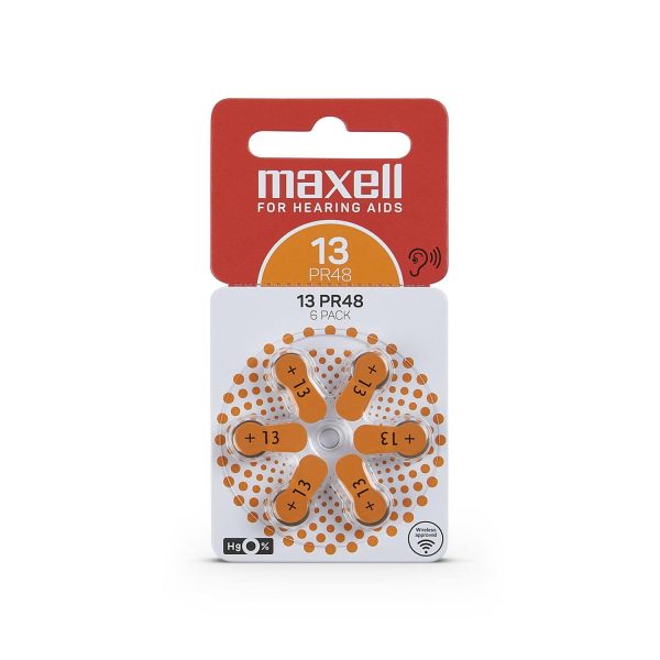 PILA AUDIFONO MAXELL PR48 SIN MERCURIO - BL6 - UNIDAD