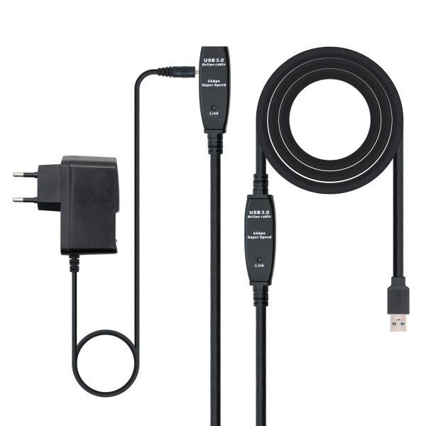 Cable nanocable prolongador alargador usb 3.0 con amplificador tipo a - m -  a - h 10m.