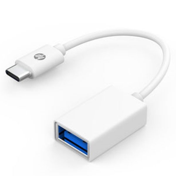 Cable adaptador hp dhc - tc105 -  usb 3.0 -  type - c -   otg 3.1 5v - 3a - 9v - 2a - 12v - 1.5a -  blanco