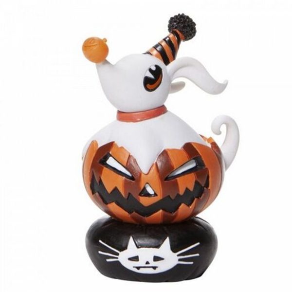 Figura enesco disney pesadilla antes de navidad zero sobre calabaza