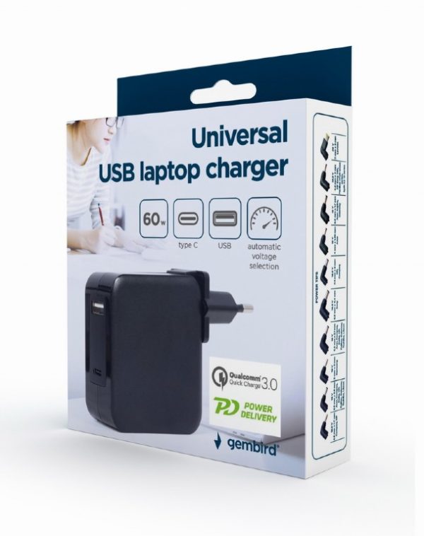 CARGADOR UNIVERSAL PORTATIL 60W CABLE TIPO C + CABLE CON 10 CONECTORES (INC LENOVO) - Image 5
