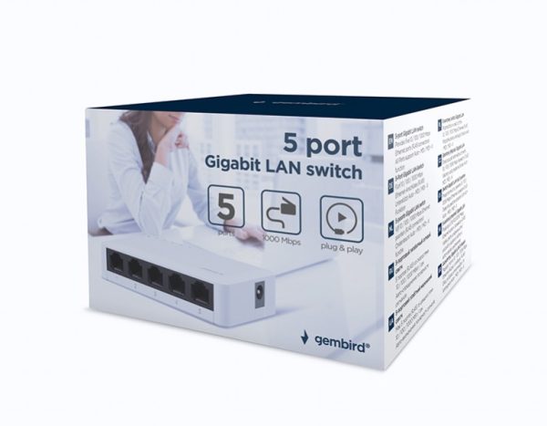 SWITCH GEMBIRD 5 PUERTOS GIGABIT LAN RJ45 - Image 3
