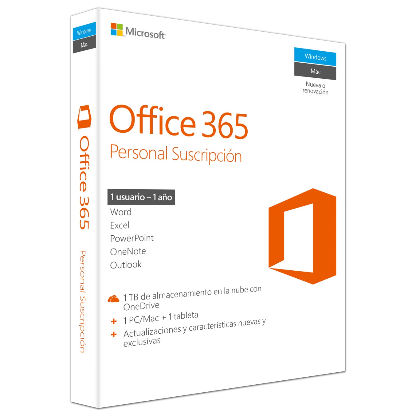 Microsoft office 365 personal 1 usuario 5 dispositivos esd (descarga directa) 1 año