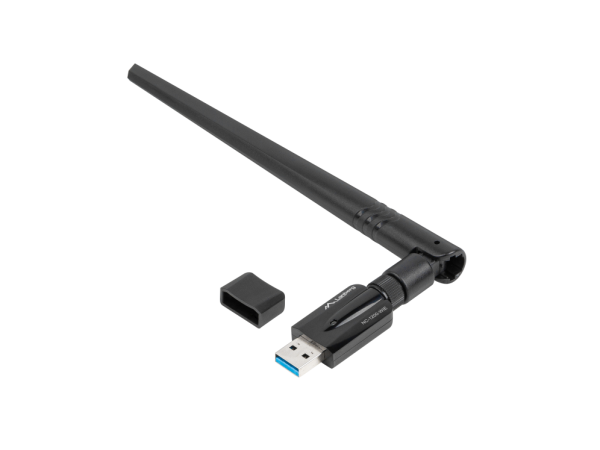 ADAPTADOR RED LANBERG USB WIFI 1200 MB/S DUAL BAND CON ANTENA