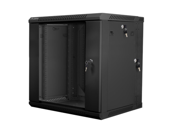 ARMARIO LANBERG MURAL DOBLE SECCION RACK 19" 12U/600X600 FLAT PACK NEGRO