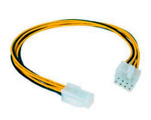 CABLE ALIMENTACION 4 PIN H - 4+4 PIN M 15 CM NANOCABLE