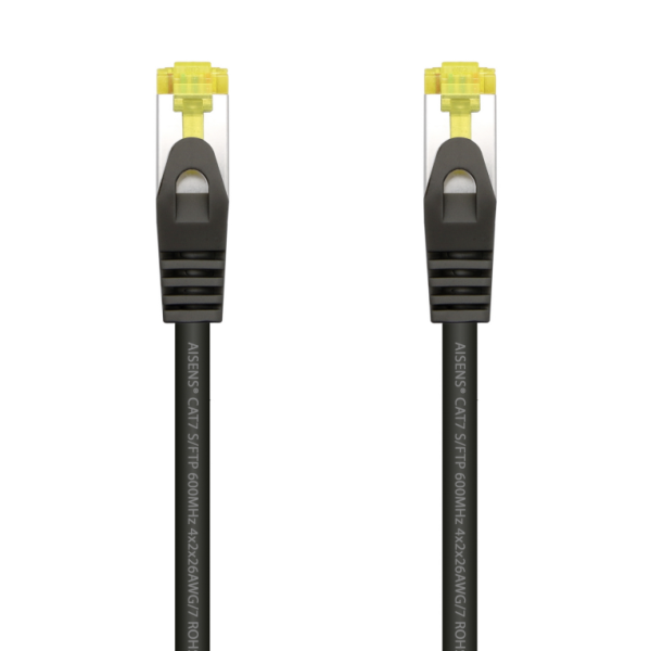 CABLE DE RED AISENS LATIGUILLO RJ45 LSZH CAT.7 SFTP PIMF AWG26 NEGRO 25CM