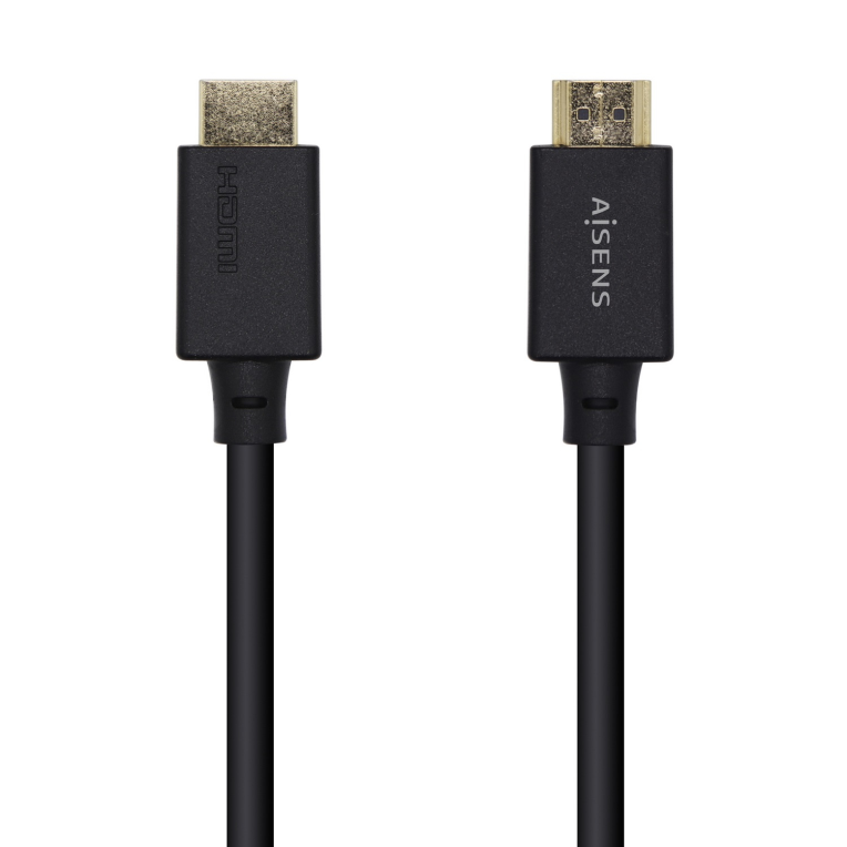 CABLE HDMI AISENS V2.1 ULTRA ALTA VELOCIDAD 8K60HZ 48GBPS A M-A M NEGRO 0.5M