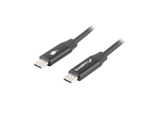 CABLE LANBERG USB C MACHO/MACHO 1M QUICK CHARGE 4.0 NEGRO