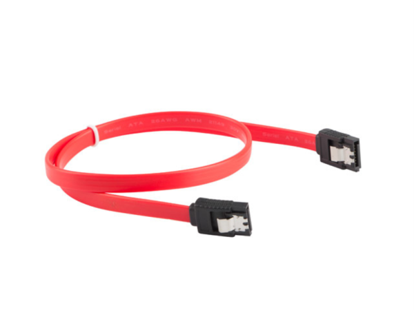 CABLE SATA III LANBERG 6GB/S HEMBRA HEMBRA CLIP METAL 30CM ROJO
